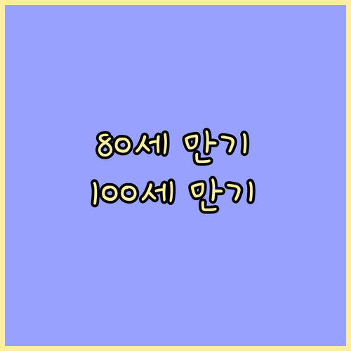 80세 vs 100세 만기, 나에게 맞는 암보험 보장기간은?
