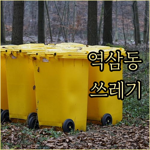 역삼동 생활 쓰레기 배출법: 요일별, 품목별 완벽 가이드