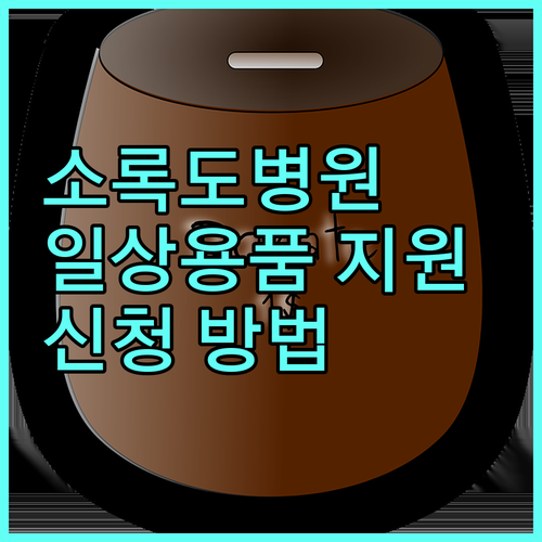 2025년 국립소록도병원 입원 한센인 일상용품 지원: 지원 내용, 신청 방법 완벽 분석