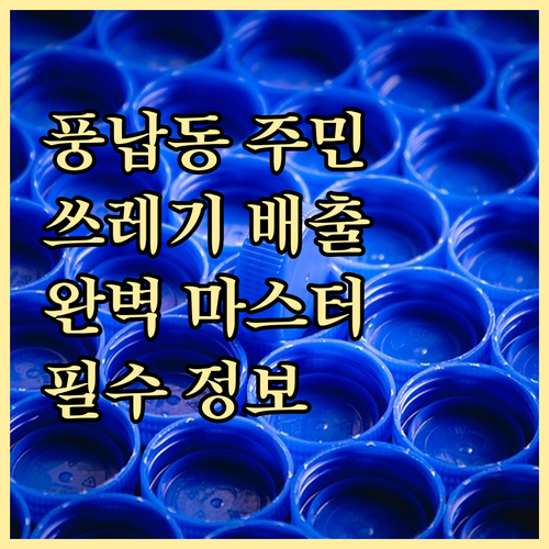 풍납동 주민 필수 정보: 일반, 음식물, 재활용 쓰레기 배출법 완벽 마스터