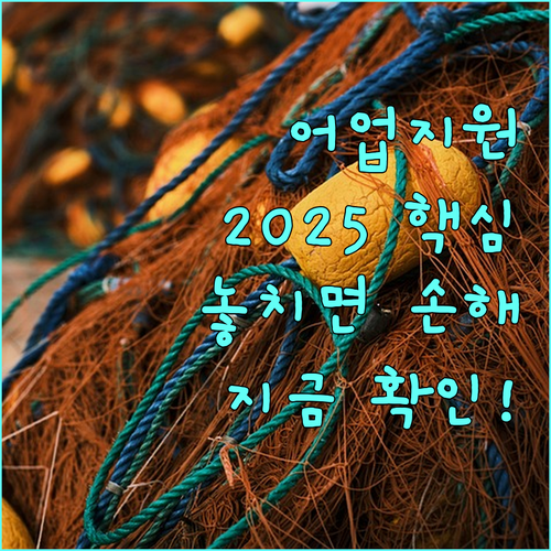 2025 어업활동 지원 사업: 놓치면 손해, 핵심 정보 확인