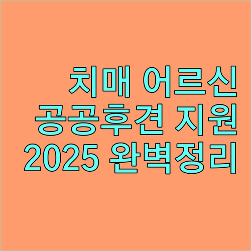 치매 어르신을 위한 2025 공공후견 지원: 자격 조건, 혜택, 신청 절차