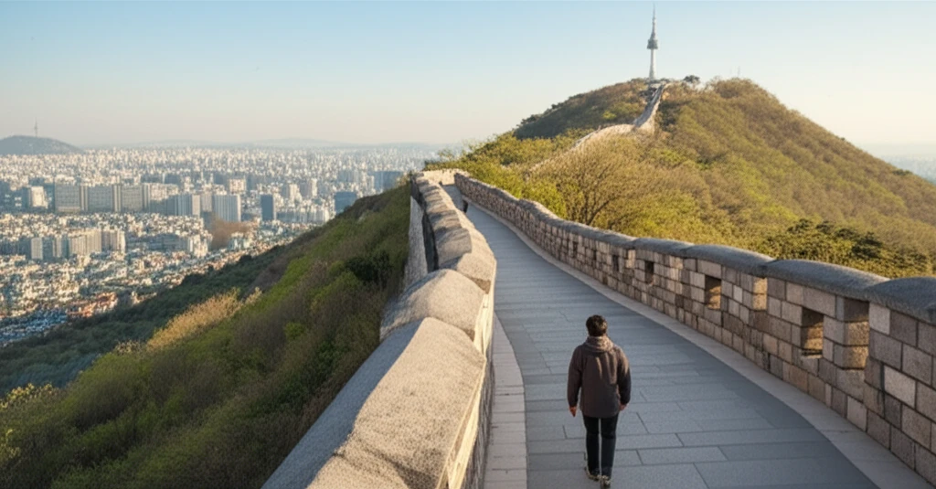 남산공원 성곽길 전경