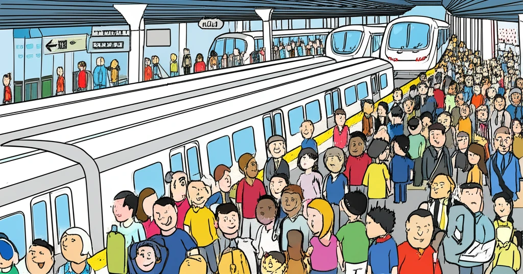 잠실새내역 승강장 모습