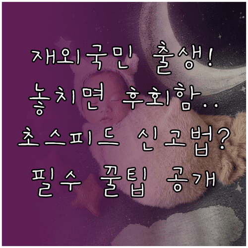 재외국민 자녀 출생신고 방법과 빠르게 처리하는 팁