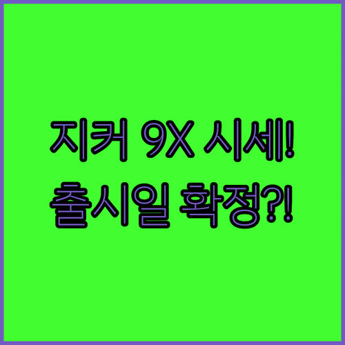 지커 9X 중고차 시세와 국내 출시 정보 | 전기차 전문가 진단 내용