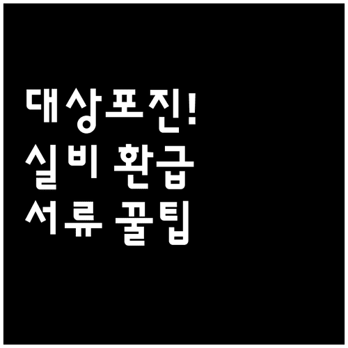 대상포진 치료비 실손보험으로 환급받는 방법과 준비 서류