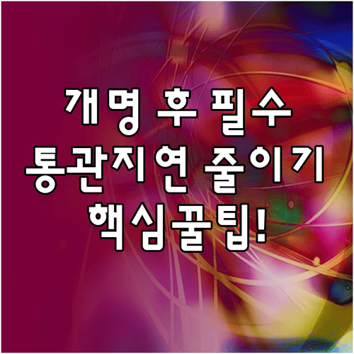 개명 후 개인통관고유부호 통관 지연 줄이는 방법