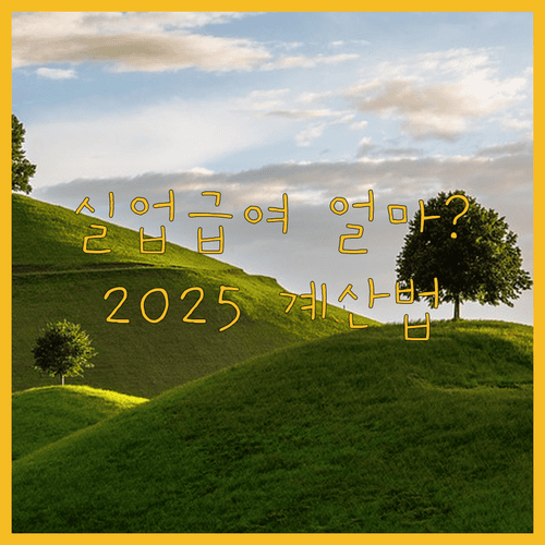 2025년 실업급여 하루 지급액, 상한액과 하한액 계산방법