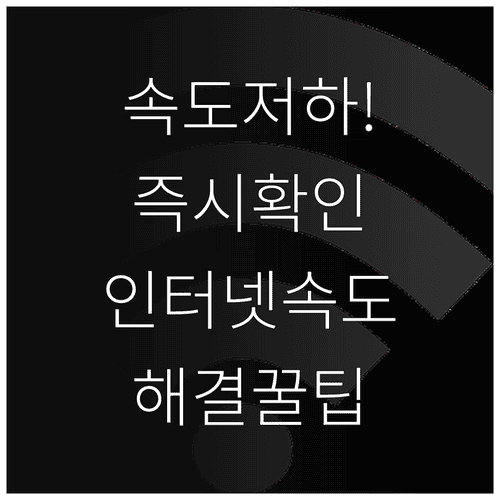 인터넷 속도 측정 결과 낮을 때 확인할 부분