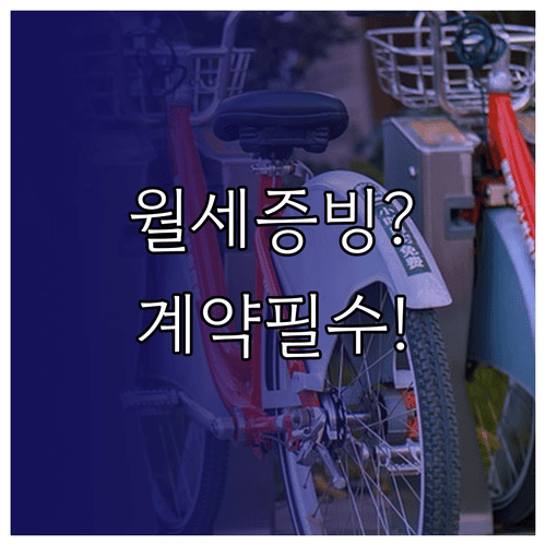 청년월세지원 임대차계약과 월세 납부 증빙