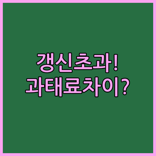 운전면허 갱신 기간 초과 시 1종·2종 과태료 차이